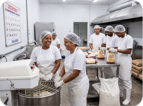 Equipe de cozinha industrial