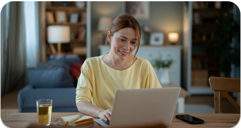 Profissional em home office