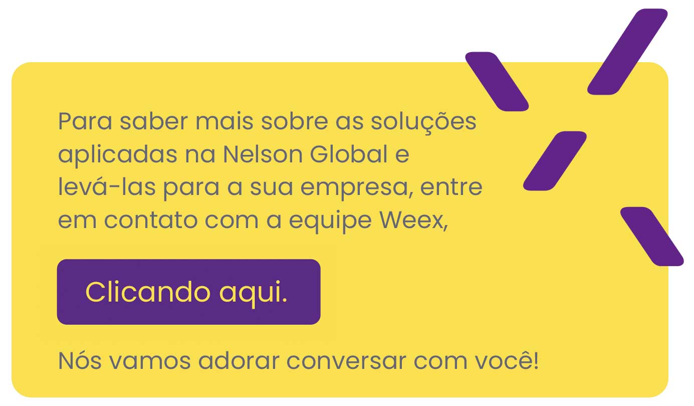CTA para conhecer a plataforma da Weex.