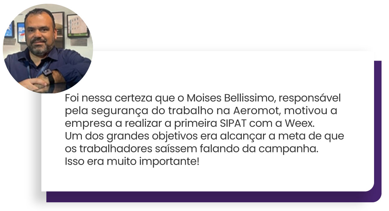 Depoimento de participante da SIPAT.