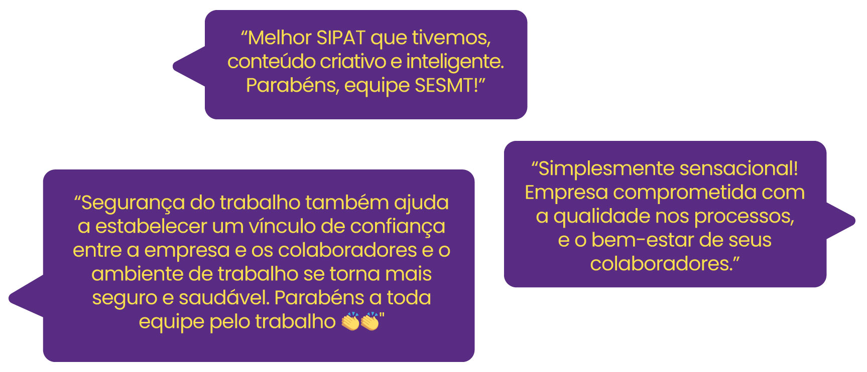 Depoimentos dos participantes.