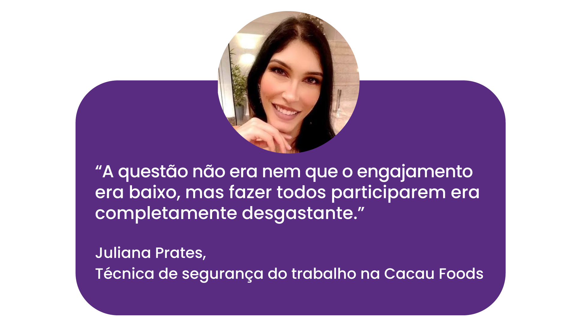 Imagem de depoimento de participante da SIPAT.