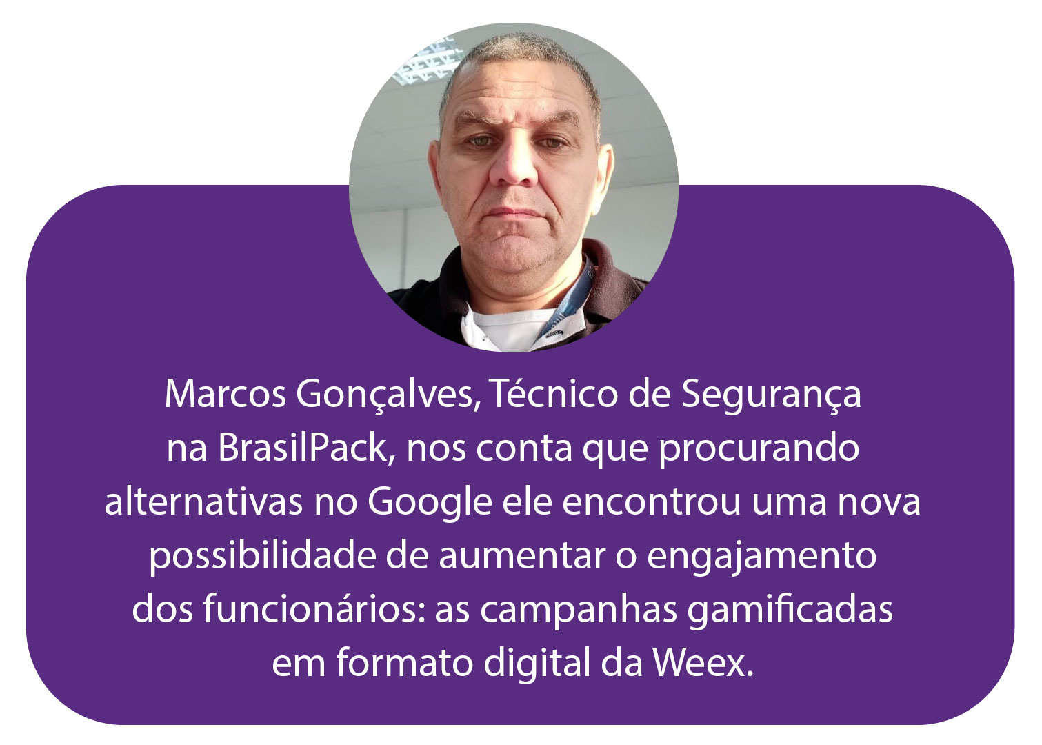 Imagem de depoimento de participante da SIPAT.