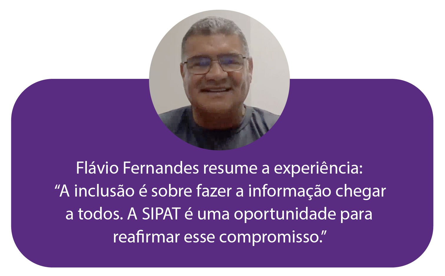Imagem com depoimento.