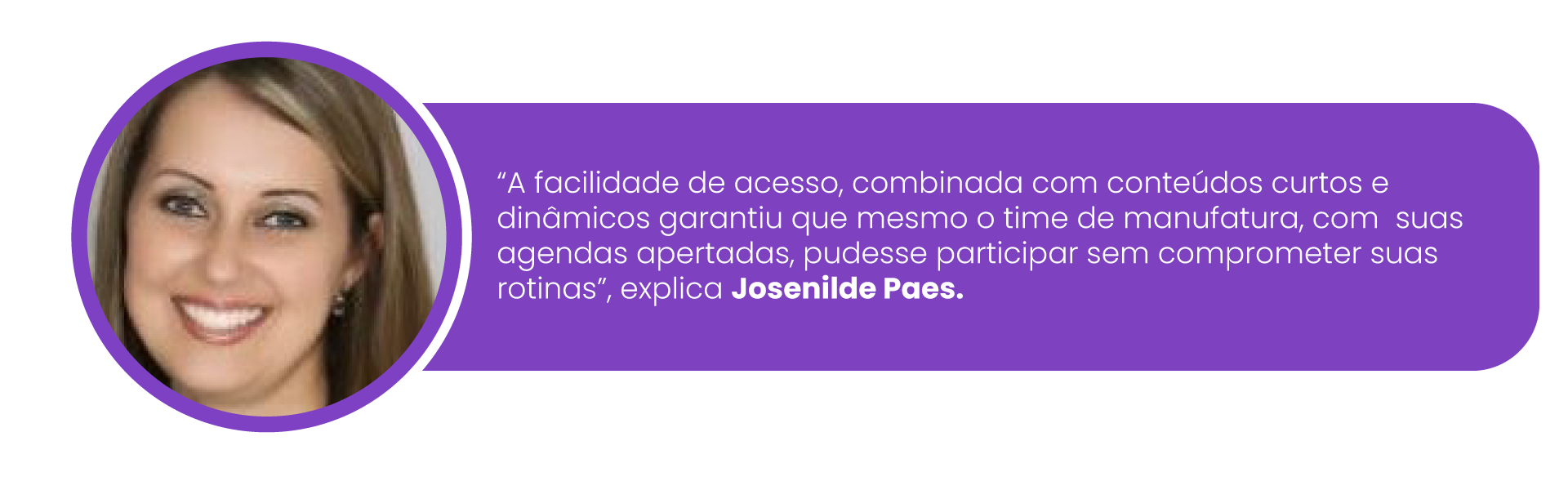 Texto com depoimento.